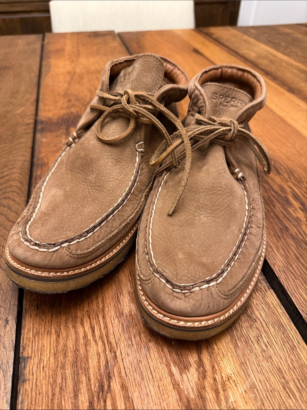 Sperry Top-Sider Gold Cup Crepe Chukka Boots Men’s 11M Tan Leather STS17344